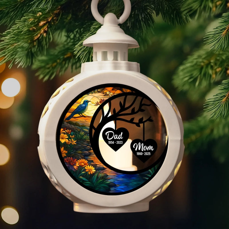 Custom Candlelight Lantern Ornament - Personalized Christmas Memorial Sympathy Gifts For Loss Of Mom, Dad - The Light You Left Still Shines