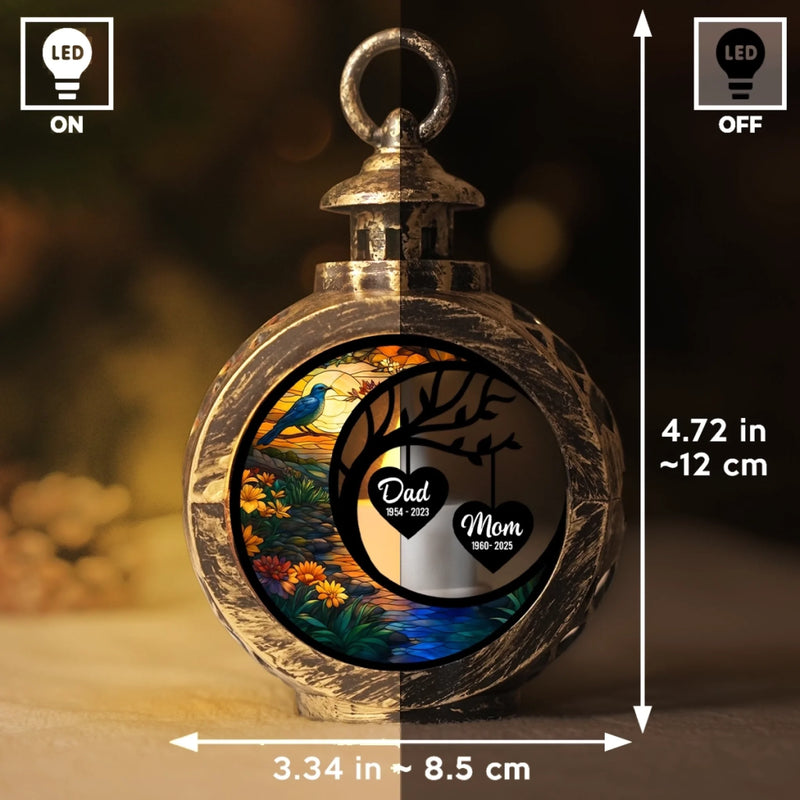 Custom Candlelight Lantern Ornament - Personalized Christmas Memorial Sympathy Gifts For Loss Of Mom, Dad - The Light You Left Still Shines