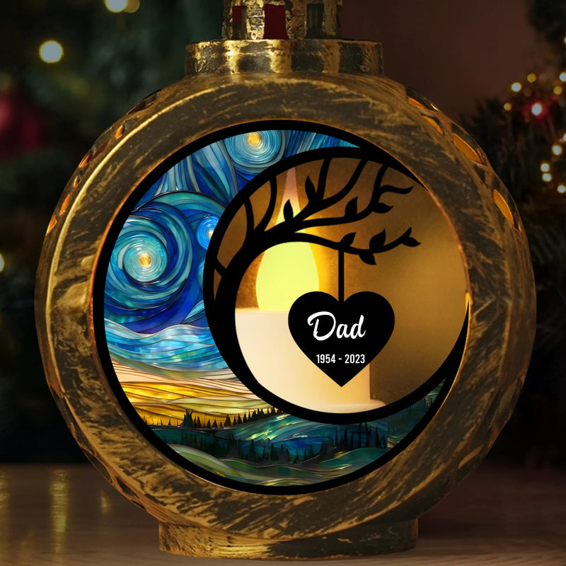Custom Candlelight Lantern Ornament - Personalized Christmas Memorial Sympathy Gifts For Loss Of Mom, Dad - The Light You Left Still Shines
