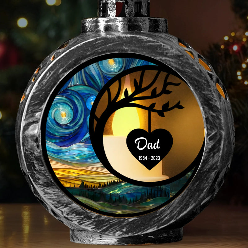 Custom Candlelight Lantern Ornament - Personalized Christmas Memorial Sympathy Gifts For Loss Of Mom, Dad - The Light You Left Still Shines