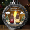 Custom Candlelight Lantern Ornament - Personalized Christmas Memorial Sympathy Gifts For Loss Of Mom, Dad - Together In Spirit, Forever In Love