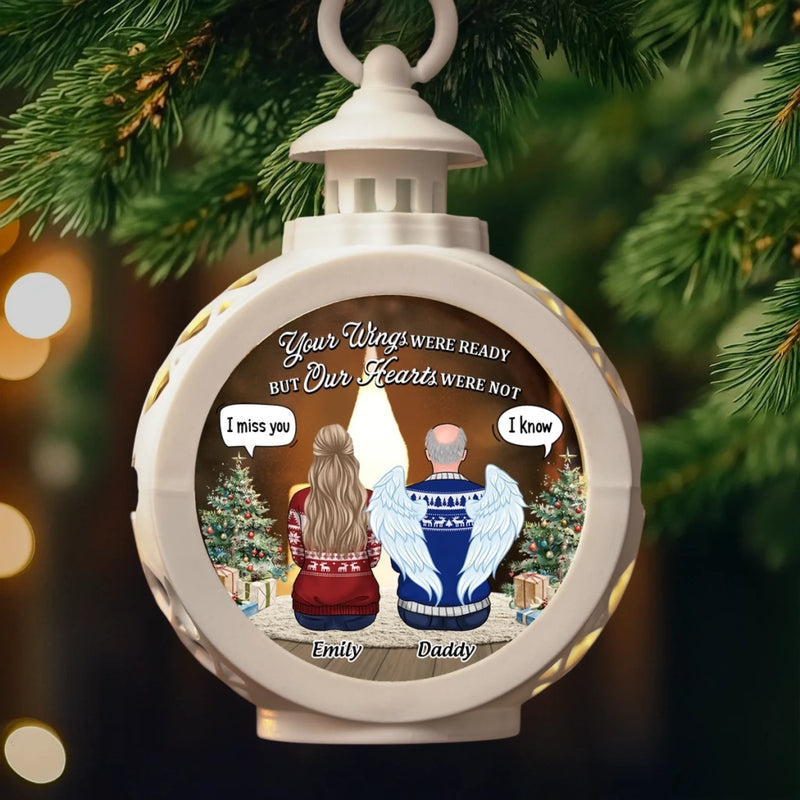 Custom Candlelight Lantern Ornament - Personalized Christmas Memorial Sympathy Gifts For Loss Of Mom, Dad - Together In Spirit, Forever In Love