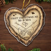 Custom Acrylic Ornament - Personalized Anniversary Christmas Wedding Gifts For Husband And Wife, Him And Her - Hand In Hand, Heart To Heart