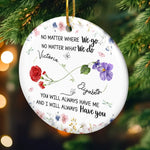 Custom Ceramic Ornament - Personalized Best Friend Christmas Birthday Gifts For Women, Besties, Sisters, BFF - Different Paths, Same Bond