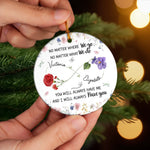 Custom Ceramic Ornament - Personalized Best Friend Christmas Birthday Gifts For Women, Besties, Sisters, BFF - Different Paths, Same Bond