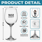 Custom Stemmed Wine Glass - Personalized Birthday Gifts For Mom, Daughter - Partners In Wine And Life