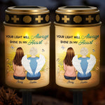Custom Solar Stake Lights - Personalized Memorial Sympathy Gifts For Loss Of Mom, Dad - Still By My Side, Just Out Of Sight