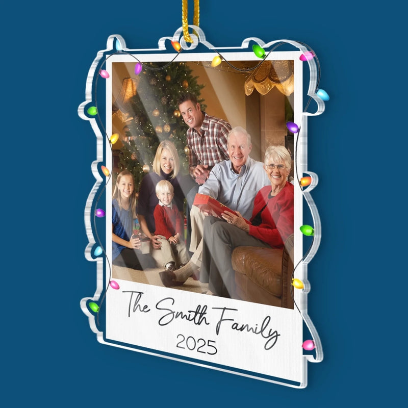 Custom Photo Acrylic Ornament - Personalized Christmas Birthday Gifts For Mom, Dad, Kids - Merry Moments Together