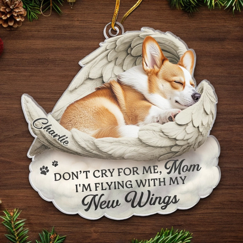 Custom Photo Acrylic Ornament - Personalized Pet Christmas Memorial Sympathy Gifts For Dogs, Cats - Forever Loved, Never Forgotten