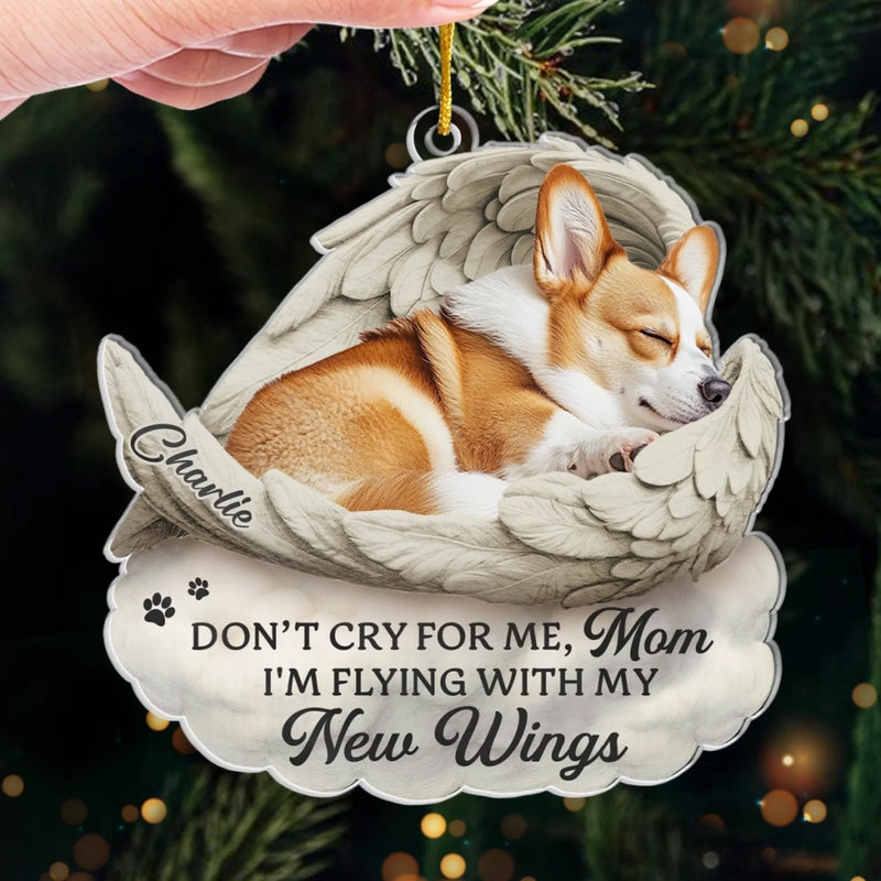 Custom Photo Acrylic Ornament - Personalized Pet Christmas Memorial Sympathy Gifts For Dogs, Cats - Forever Loved, Never Forgotten
