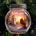 Custom Photo Cardinal Memorial Christmas Gifts - Personalized Ornament