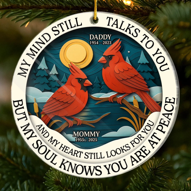 Custom Acrylic Ornament - Personalized Christmas Memorial Sympathy Gifts For Loss Of Mom, Dad - Never Gone From Me