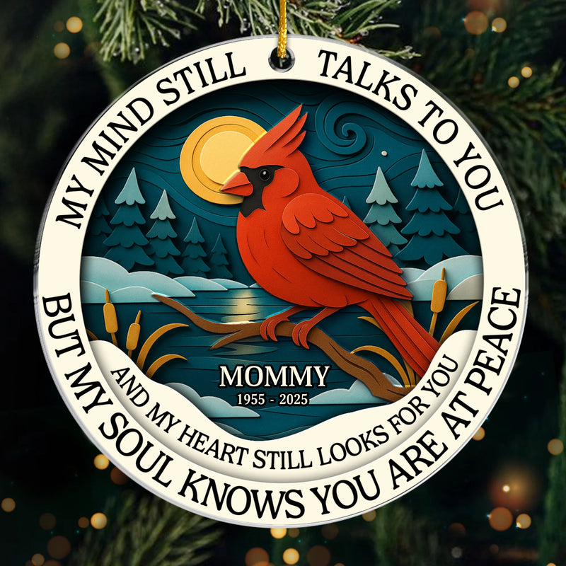 Custom Acrylic Ornament - Personalized Christmas Memorial Sympathy Gifts For Loss Of Mom, Dad - Never Gone From Me