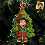 Custom Photo Christmas Tree Gifts for Kids - Personalized Ornament
