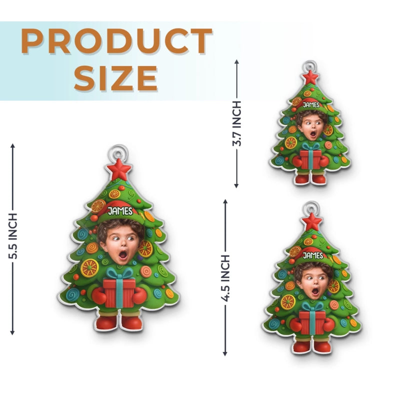 Custom Photo Acrylic Ornament - Personalized Christmas Birthday Gifts For Kids - The Cutest Christmas Surprise