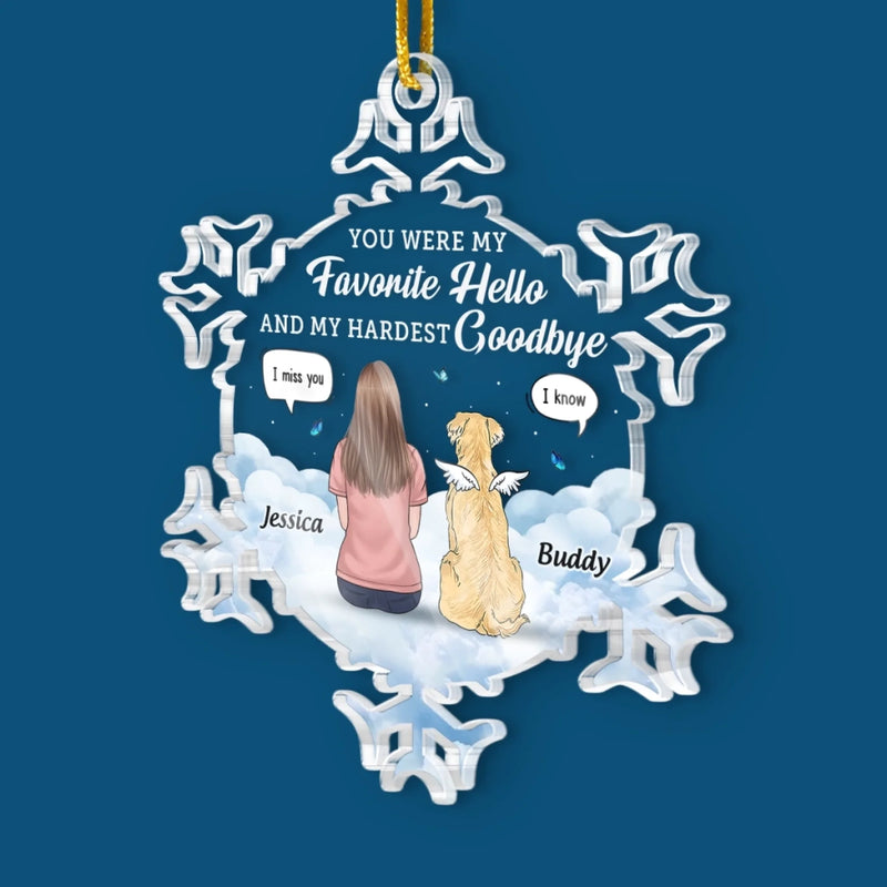 Custom Acrylic Ornament - Personalized Pet Christmas Memorial Sympathy Gifts For Dogs - Your Love Lives On