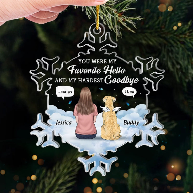 Custom Acrylic Ornament - Personalized Pet Christmas Memorial Sympathy Gifts For Dogs - Your Love Lives On