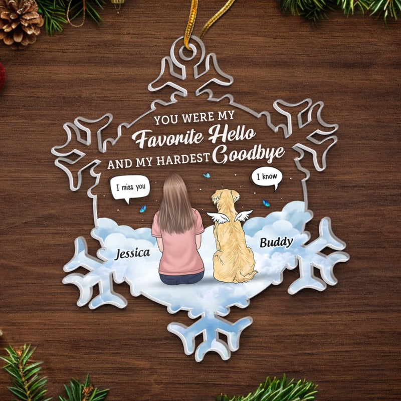 Custom Acrylic Ornament - Personalized Pet Christmas Memorial Sympathy Gifts For Dogs - Your Love Lives On