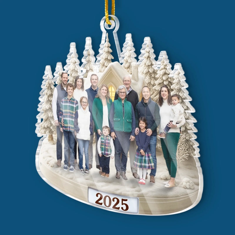 Custom Photo Acrylic Ornament - Personalized Christmas Birthday Gifts For Mom, Dad, Kids - Our Winter Wonderland
