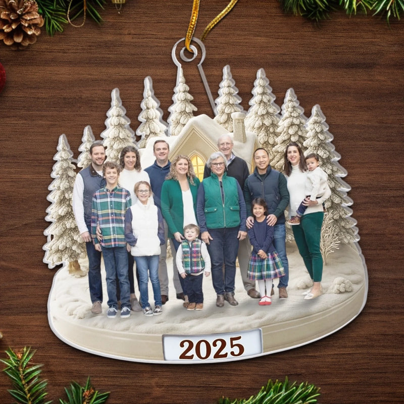 Custom Photo Acrylic Ornament - Personalized Christmas Birthday Gifts For Mom, Dad, Kids - Our Winter Wonderland