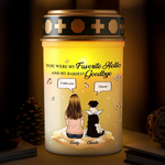 Custom Solar Stake Lights - Personalized Pet Memorial Sympathy Gifts For Dogs - My Hardest Goodbye, Forever Missed
