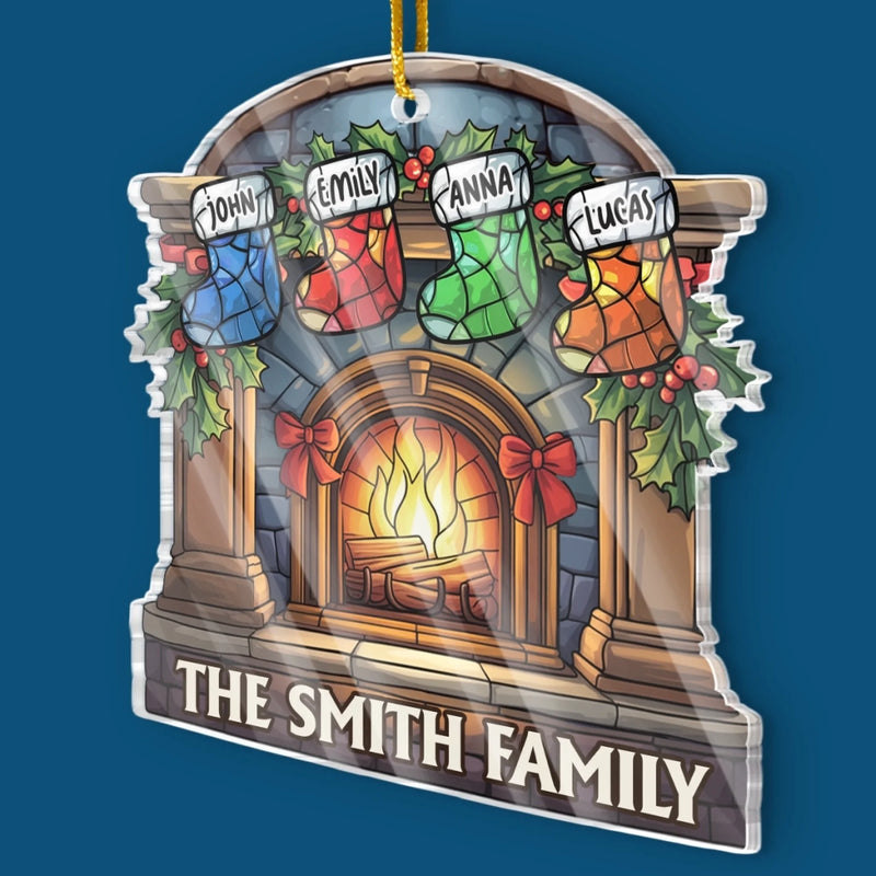 Custom Acrylic Ornament - Personalized Christmas Birthday Gifts For Mom, Dad, Kids - Stocking Up On Love