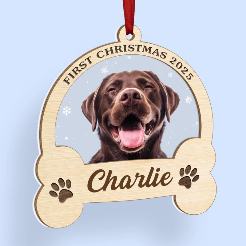 Custom Photo Wood & Acrylic Ornament - Personalized  Christmas Birthday Gifts For Dog Cat Lovers, Dog Dad And Mom, Cat Owners - Santa’s Goodest Helper