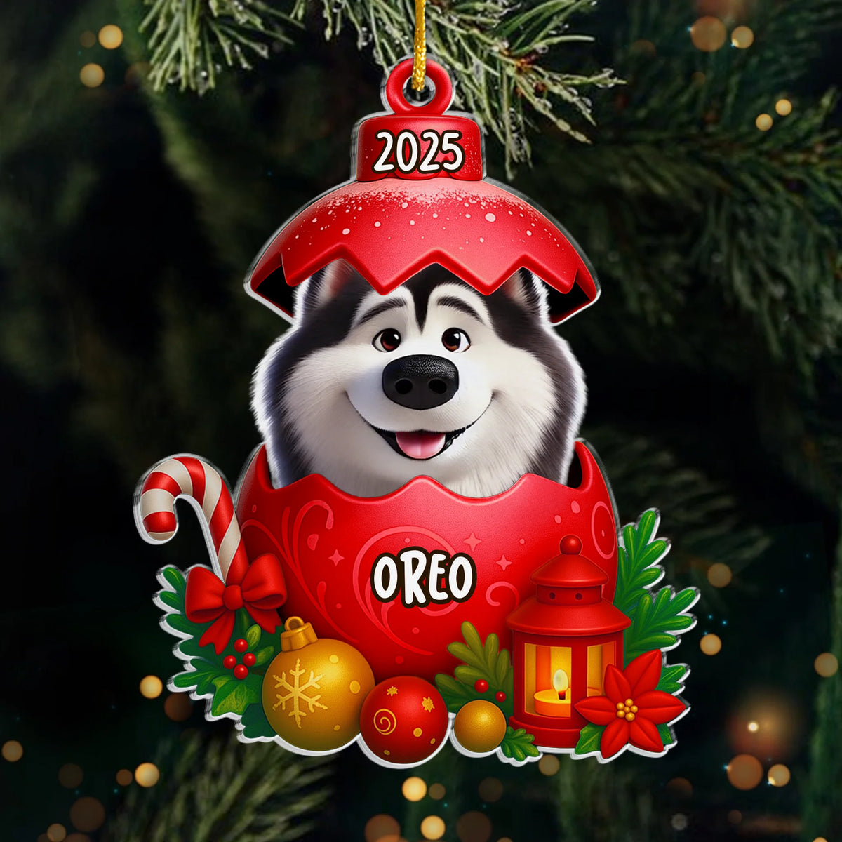 Custom Acrylic Ornament - Personalized Christmas Birthday Gifts For Dog Cat Lovers, Dog Dad And Mom, Cat Owners - Merry Woofmas