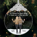 Custom Glass Ornament - Personalized Christmas Best Friend Birthday Gifts For BFF, Best Friends, Bestie - Friends Make Life More Beautiful