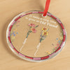 Custom Circle Glass Ornament - Personalized Christmas Best Friend Birthday Gifts For Women, Besties, Sisters, BFF - Blooming Bonds