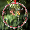 Custom Circle Glass Ornament - Personalized Christmas Best Friend Birthday Gifts For Women, Besties, Sisters, BFF - Blooming Bonds