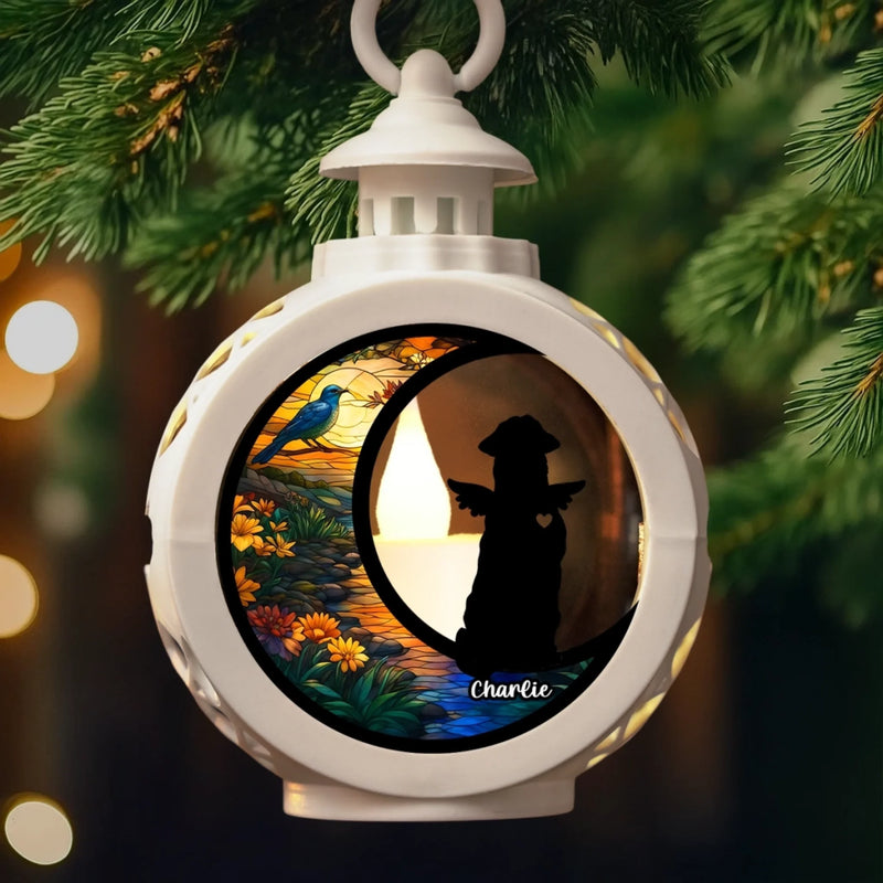 Custom Candlelight Lantern Ornament - Personalized Pet Christmas Memorial Sympathy Gifts For Dogs - Your Paw Prints Are Etched In My Heart