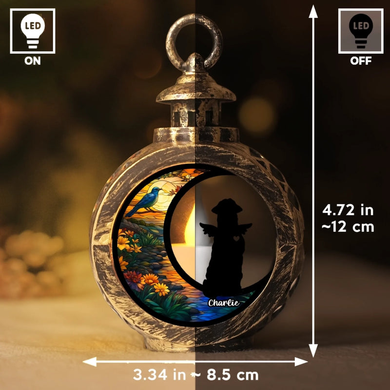 Custom Candlelight Lantern Ornament - Personalized Pet Christmas Memorial Sympathy Gifts For Dogs - Your Paw Prints Are Etched In My Heart