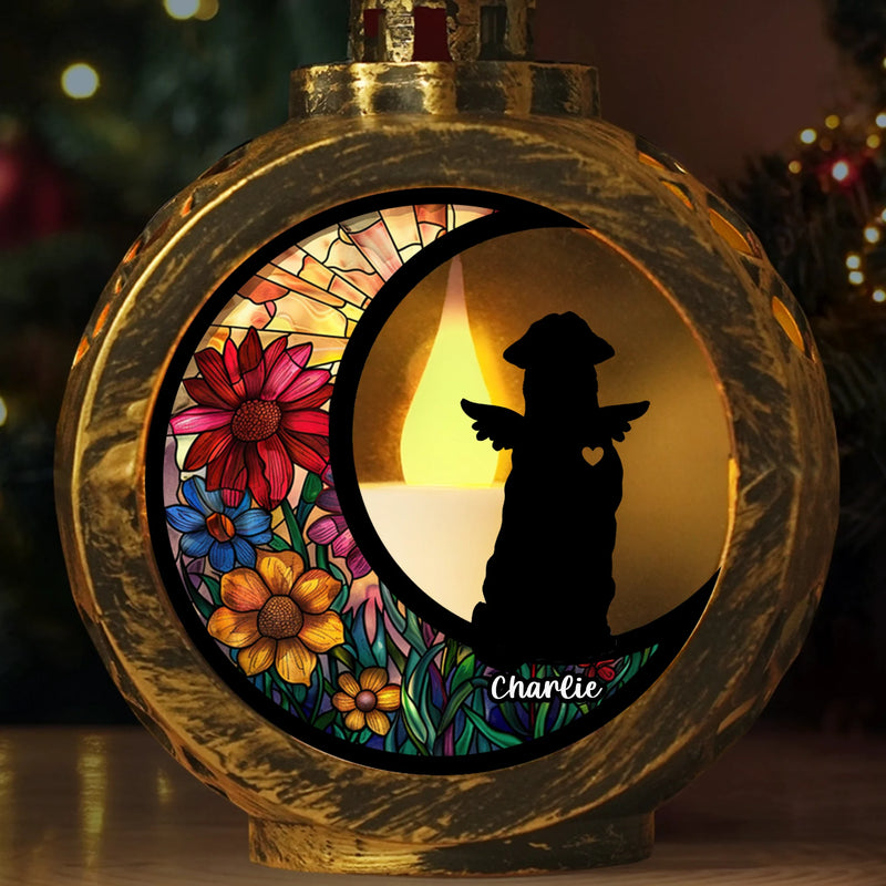 Custom Candlelight Lantern Ornament - Personalized Pet Christmas Memorial Sympathy Gifts For Dogs - Your Paw Prints Are Etched In My Heart