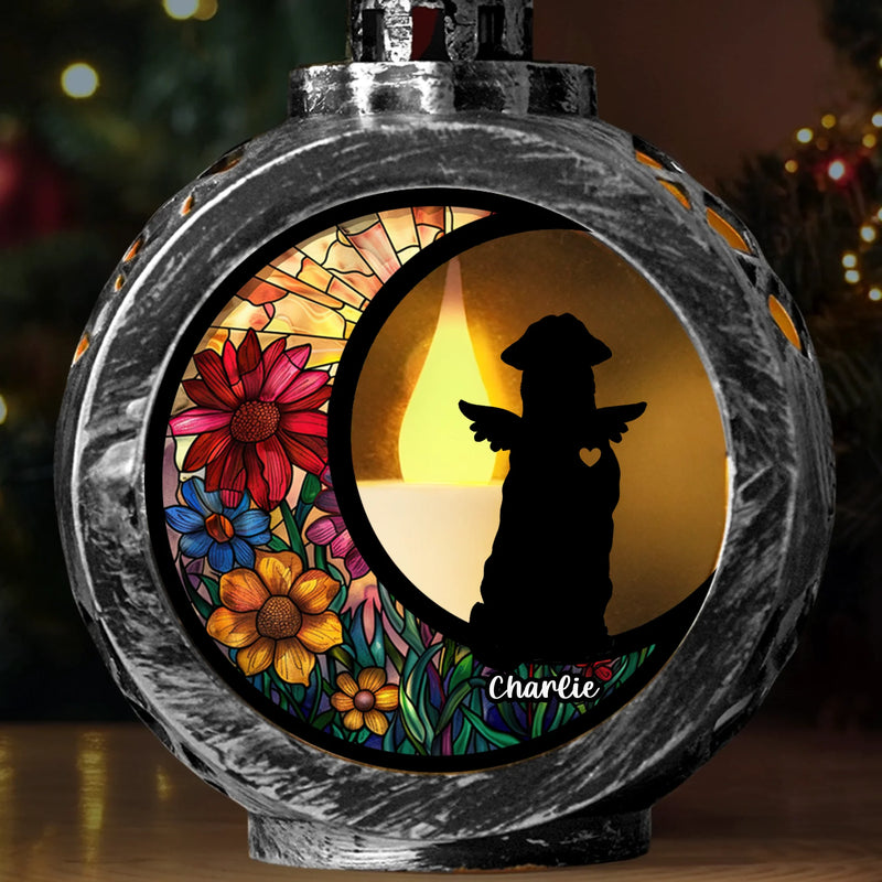 Custom Candlelight Lantern Ornament - Personalized Pet Christmas Memorial Sympathy Gifts For Dogs - Your Paw Prints Are Etched In My Heart