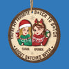 Custom Double Layer Wooden Ornament - Personalized Best Friend Christmas Birthday Gifts For Women, Besties, Sisters, BFF - My Partner in Crime Always