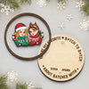 Custom Double Layer Wooden Ornament - Personalized Best Friend Christmas Birthday Gifts For Women, Besties, Sisters, BFF - My Partner in Crime Always