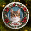 Custom Photo Ceramic Ornament - Personalized Pet Memorial Sympathy Gifts For Dogs, Cats - Forever In Our Memory