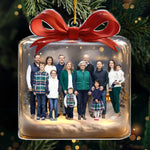 Custom Photo Acrylic Ornament - Personalized Christmas Birthday Gifts For Family - Golden Nights, Family Lights