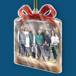 Custom Photo Acrylic Ornament - Personalized Christmas Birthday Gifts For Family - Golden Nights, Family Lights