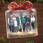 Custom Photo Acrylic Ornament - Personalized Christmas Birthday Gifts For Family - Golden Nights, Family Lights