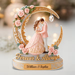Custom Forever and Always Wedding Gifts for Couples - Personalized Acrylic Plaque Custom Shape