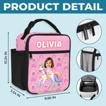 Custom Photo Kids Lunch Bag - Personalized Back To School Gifts For Kids - Ride Into Lunch With Magic