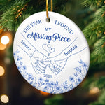 Custom Ceramic Ornament - Personalized Anniversary Christmas Wedding Gifts For Husband And Wife, Him And Her -  Forever Yours, Forever Mine