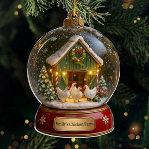 Custom Acrylic Ornament - Personalized Christmas Birthday Gifts For Women, Men - Winter Wonder Henland