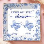 Custom Name Long Distance Keepsake Gifts - Personalized Full-print Jewelry Dish