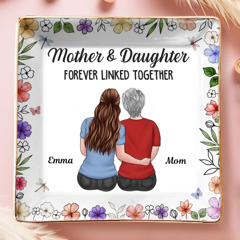 Custom Full-Print Jewelry Dish - Personalized Birthday Gifts For Mom, Daughter - A Bond Time Cannot Break