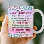 Custom Name Badass Daughter Gifts - Personalized Mugs