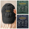 Custom Vintage Washed Denim Baseball Cap - Personalized Birthday Gifts For Dad, Grandpa - My Crew Makes Me Smile