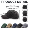 Custom Vintage Washed Denim Baseball Cap - Personalized Birthday Gifts For Dad, Grandpa - My Crew Makes Me Smile
